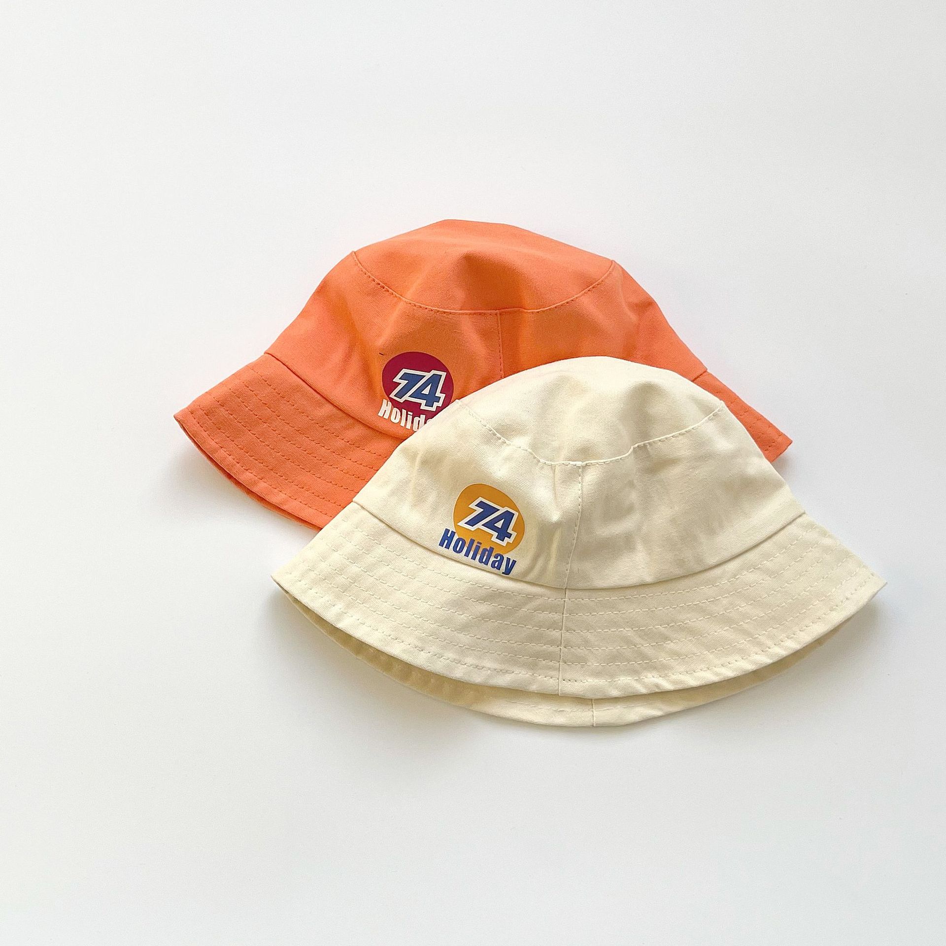 Autumn South children's hats, Spring and summer Korean style ins letter outdoor sun protection embroidered basin hats, sun hats, baby fisherman hats details Picture