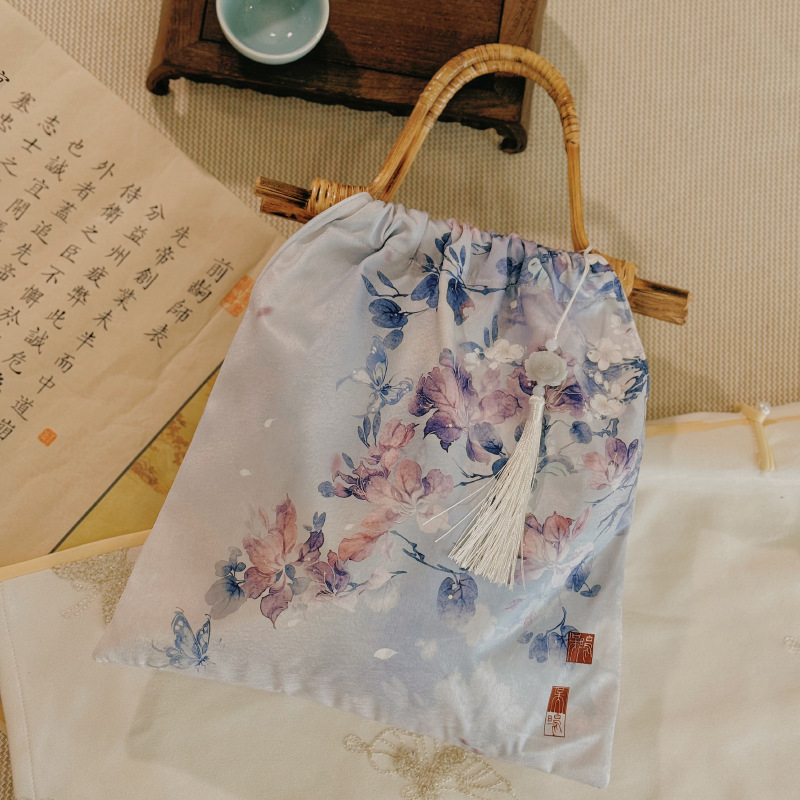 Yunzhiqi Original wooden handle cheongsam bag, ancient-style handbag, new Chinese-style women's bag, Chinese-style Hanfu accessory bag Specification image