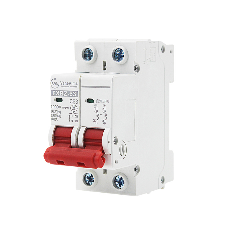 Cross-border manufacturer supplies of photovoltaic DC circuit breaker DC1000VFXBZ-63 and solar inverter 500PV air switch details Picture