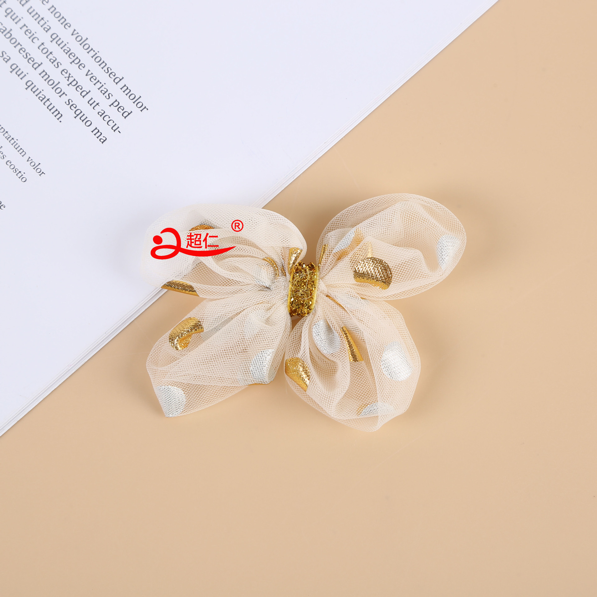 Handmade Bows Japanese And Korean Style Hair Accessories Gift Clothing Accessories Mesh Gold Sequin Bows Can Be Made Application Scenario
