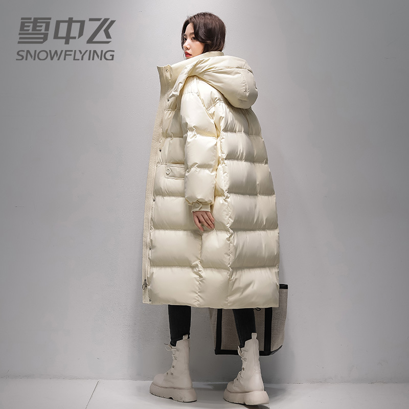 Xuezhongfei Winter Down jacket Women's mid-length style 2022 New over-the-knee trendy and fashionable bread jacket work jacket