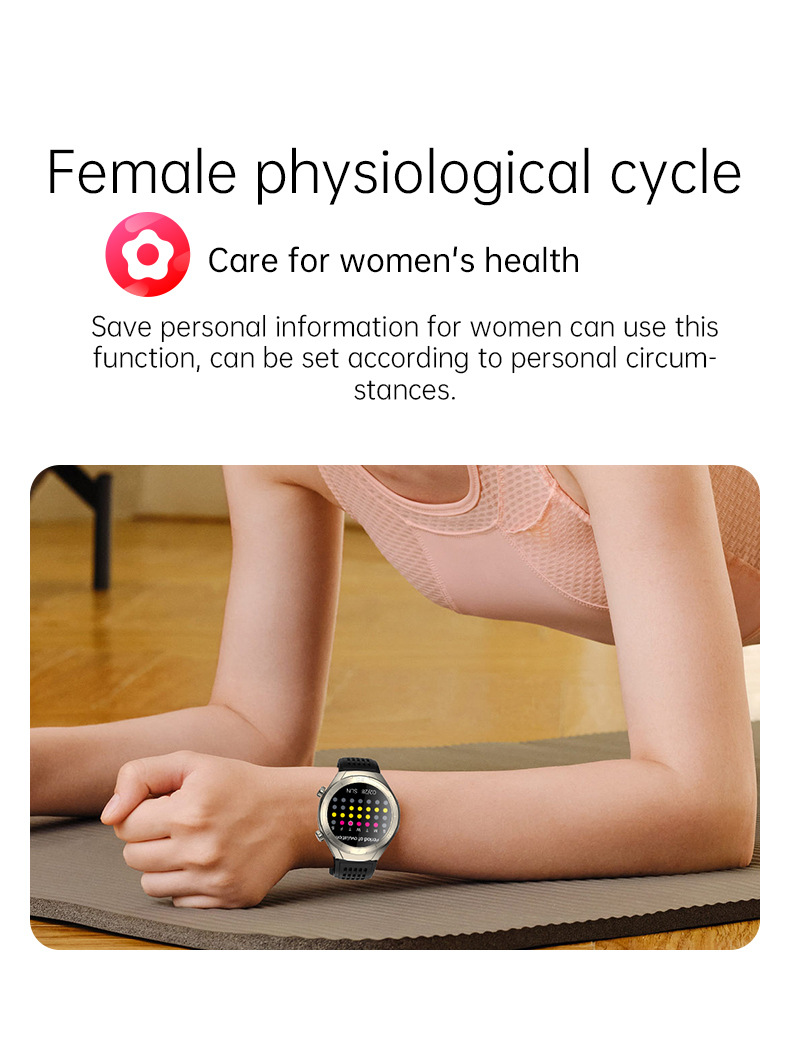 1.6inch金属CES睡眠心率血压血氧HRV压力尿酸血糖ECG心电通话手表详情33