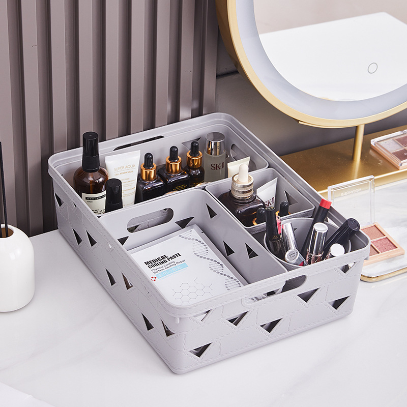 Japanese Office File Storage Basket Plastic Pp Pure Color Can Be Stacked Storage Basket Kindergarten Toy Storage Basket