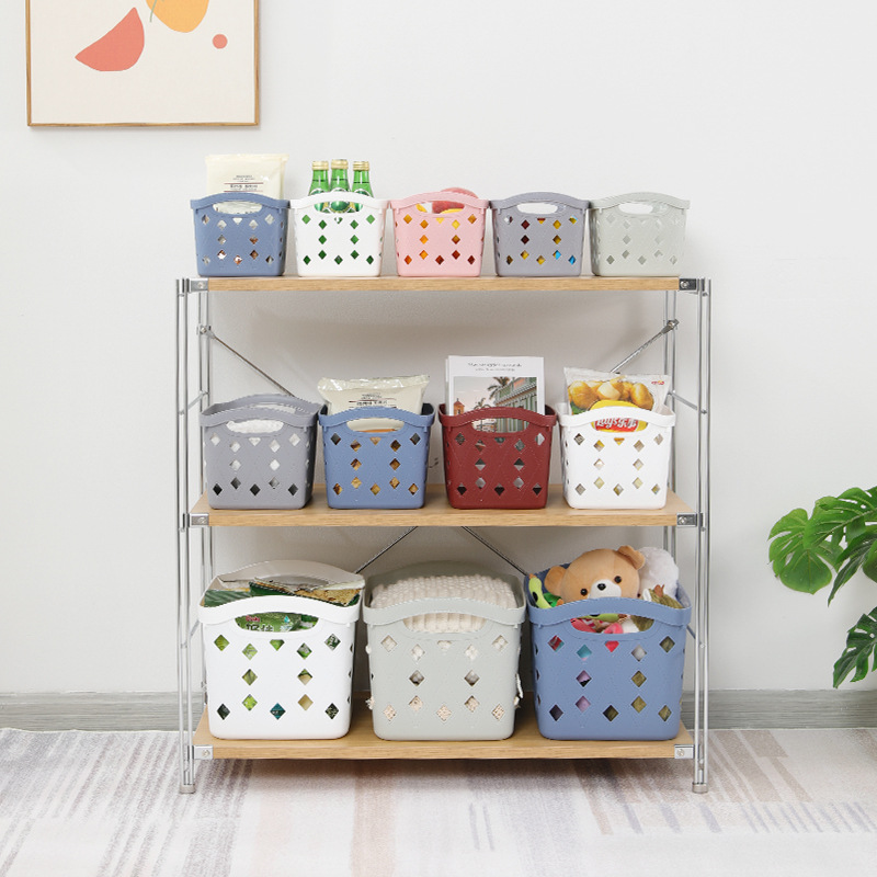 Zhenrong Square Storage Basket Plastic Pp Hollow Debris Basket Factory Parts Small Objects Finishing Storage Basket Wholesale Item Picture