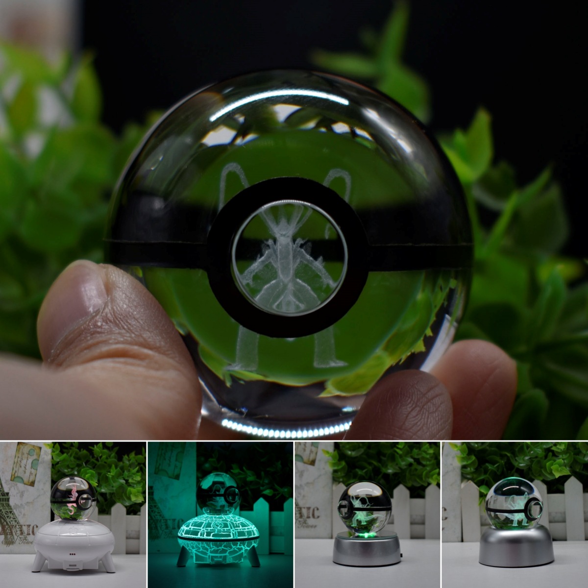 外贸Pokemon精灵宝贝Koraidon故勒顿K9水晶球UFO3D小夜灯多彩底座