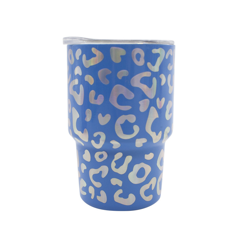 Cross-border 3oz leopard print spirits cup, mini straw cup, espresso cup, high appearance level stainless steel ice cup Item Picture