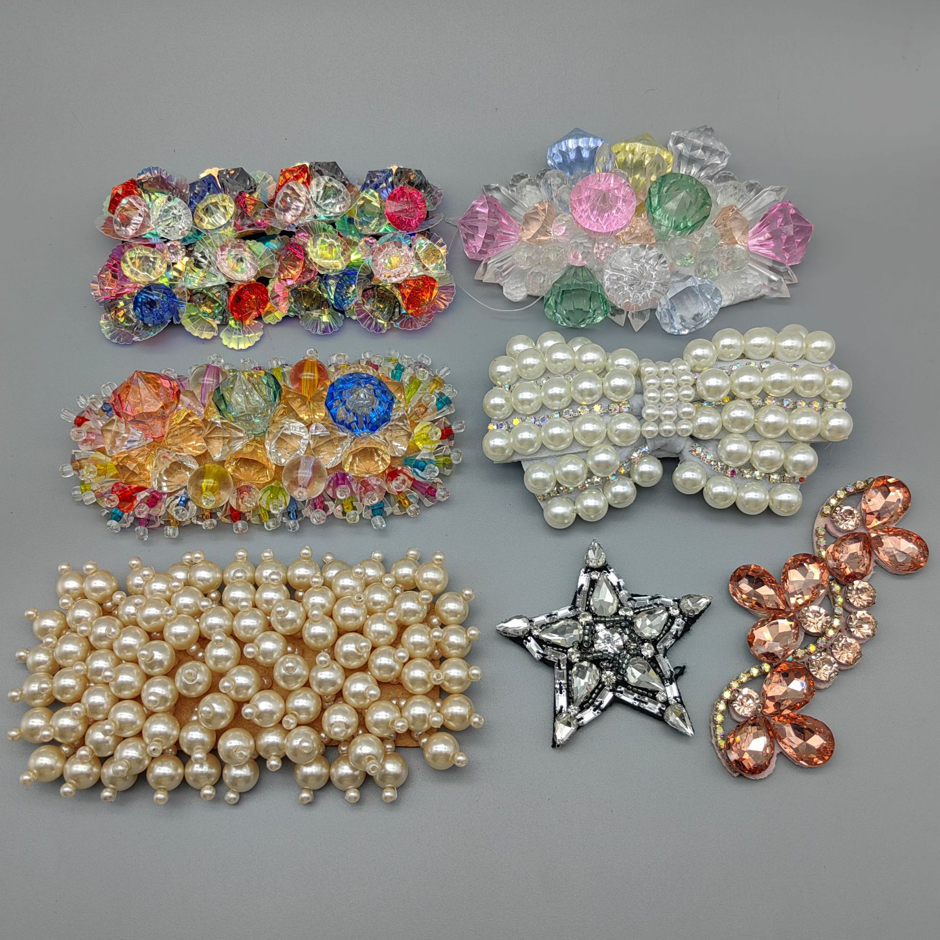 Manufacturers Direct Hand Sewing Shoes Flower Shoes Accessories Hat Bags Diy Accessories Clothing Accessories Decorative Five-Pointed Star Cloth Stickers