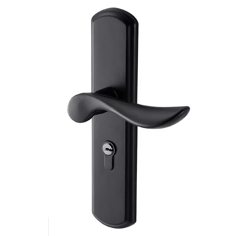 Other XX brand stainless steel bedroom door locks, black room solid wood door locks, old-fashioned door handles without modification holes, household universal lock accessories, lock fasteners Item Picture