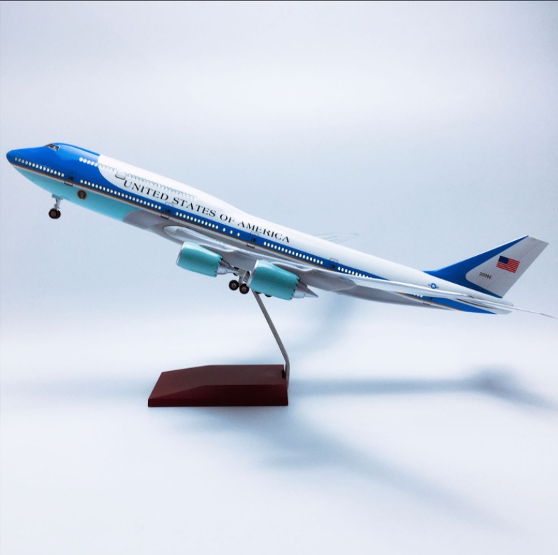 47cm voice-activated LED light aircraft model with wheels details Picture