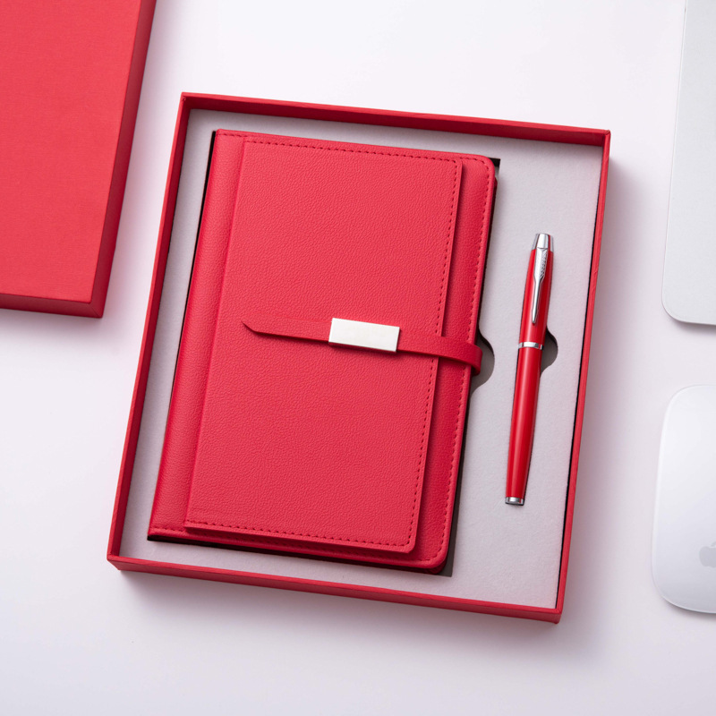 Business cultural and creative gifts, notebook sets, card cases, notepads, keychains, four-piece sets, company and bank embossed logos Application Scenario