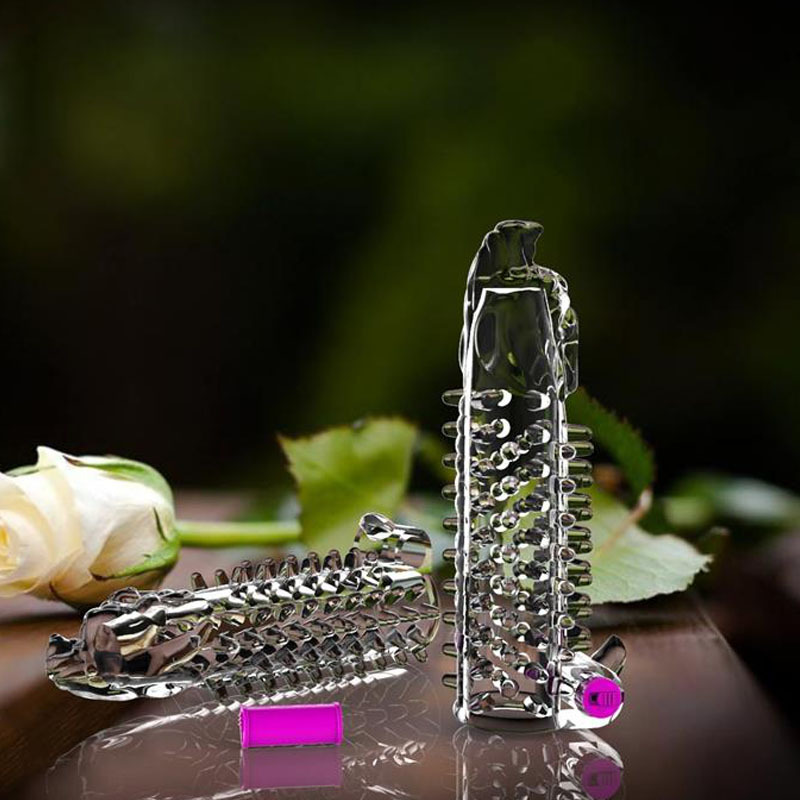 Men's large-grained crystal case with thorns, Wolf tooth case, sheep eye ring, sex and adult products details Picture