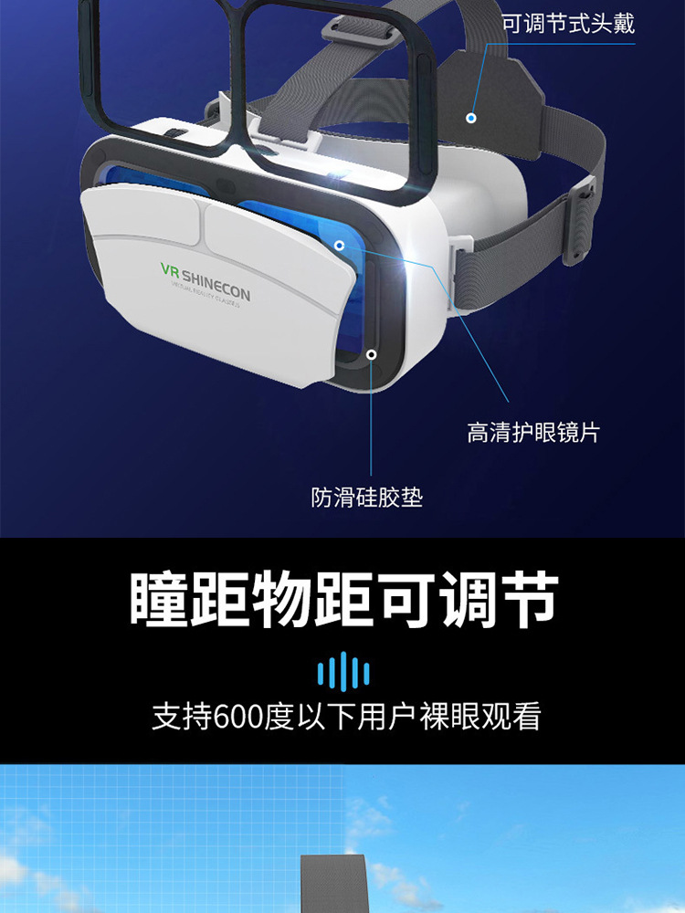 SHINECON/千幻魔镜vr眼镜虚拟现实手机3d观影数码VR跨境头戴式 pic 2