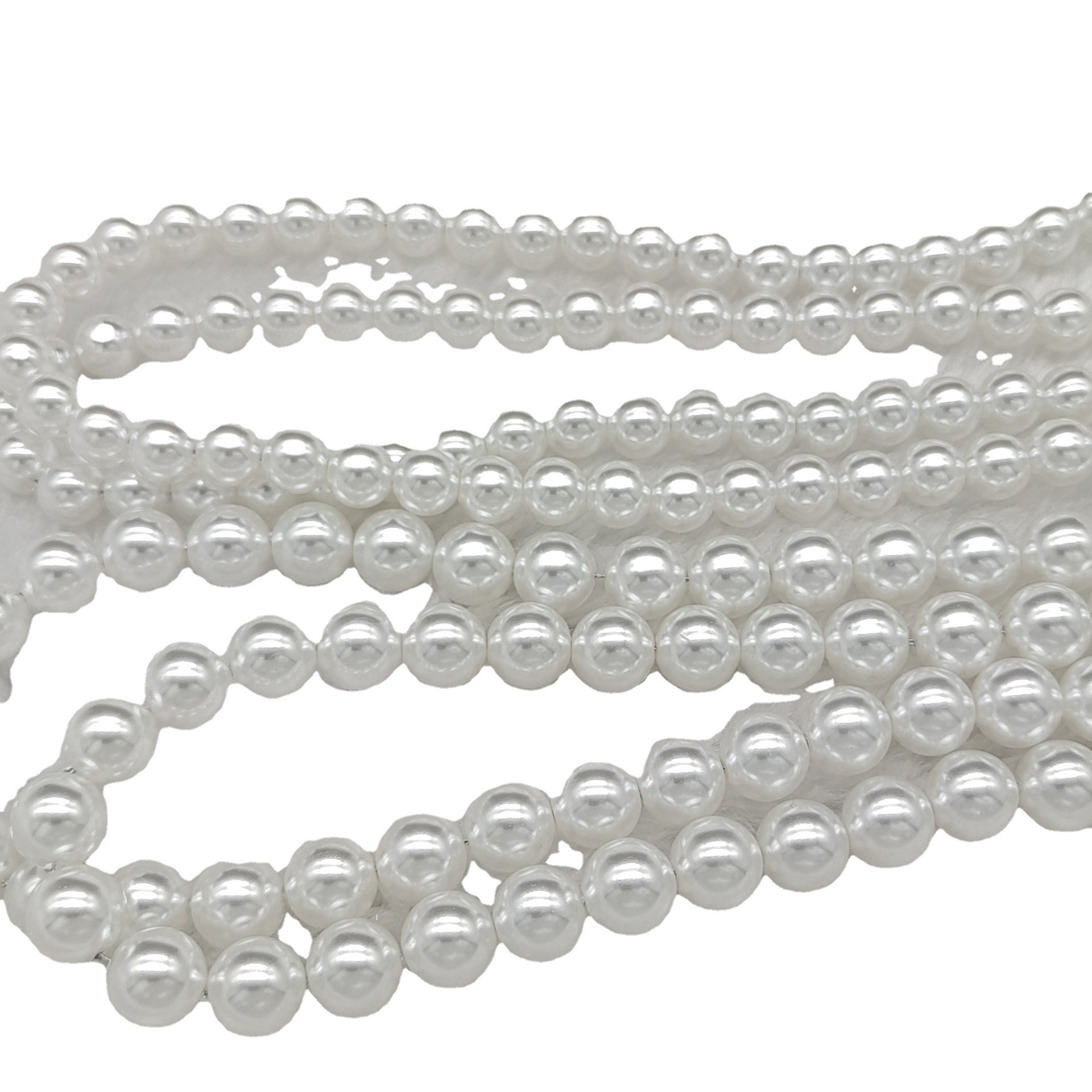 澳白色水晶玻/正圆直孔玻璃白底实物图