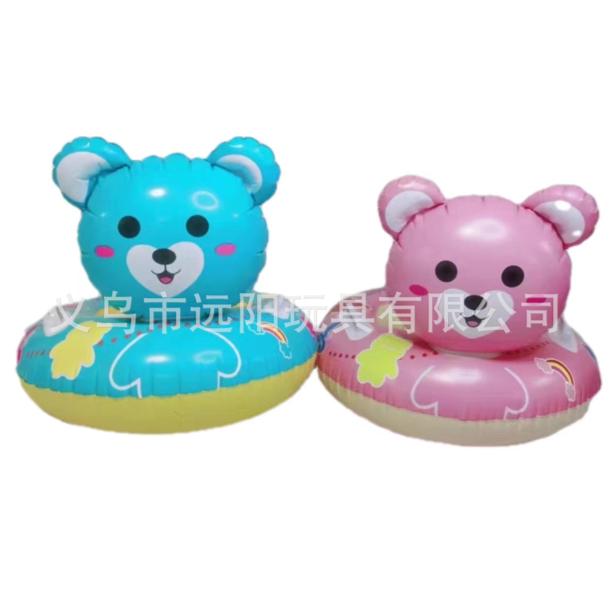 Swimming rings, children's thickened inflatable baby armpit seat rings, 3 children's life buoys, 1-5 years old flip animal swimming rings Specification image