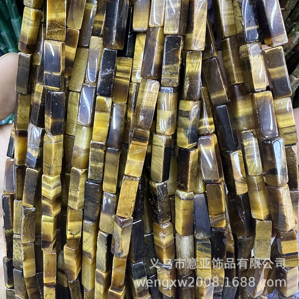 4*13Mm Agate Semi-Precious Stone Square Bead Bracelet Diy Accessories Loose Bead Tiger Eye Stone Cuboid Beading Specification drawing