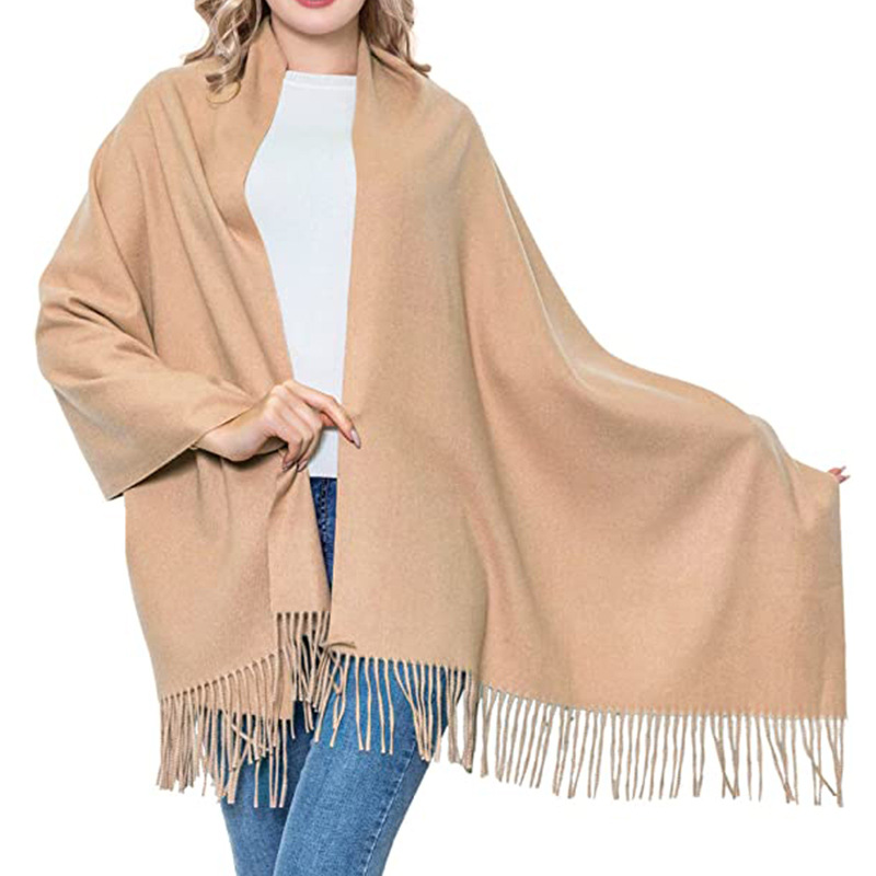 Aliexpress Cashmere Wool Plain Woollen Worsted Woven Cashmere Shawl Blanket Factory Customized Production Lazada Item Picture
