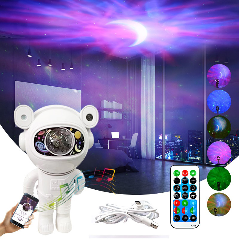 Astronaut Star Light Creative Bedroom Atmosphere Aurora Light Astronaut Projector Children's projection light