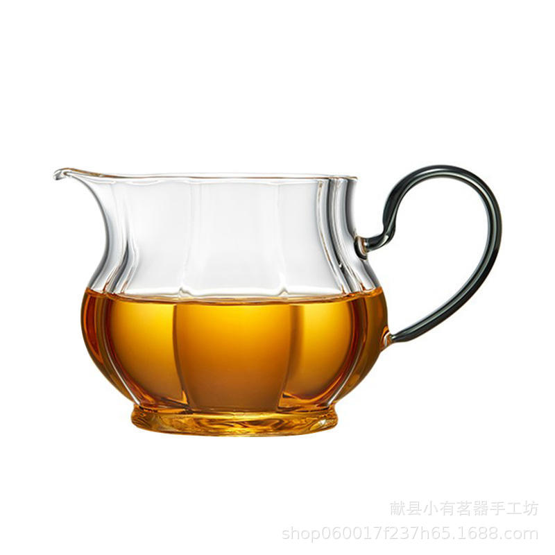 كوب شاي مقاوم للحرارة مربوط على شكل زجاج من السيليكونية العالية الارتفاع والبورون Item Picture