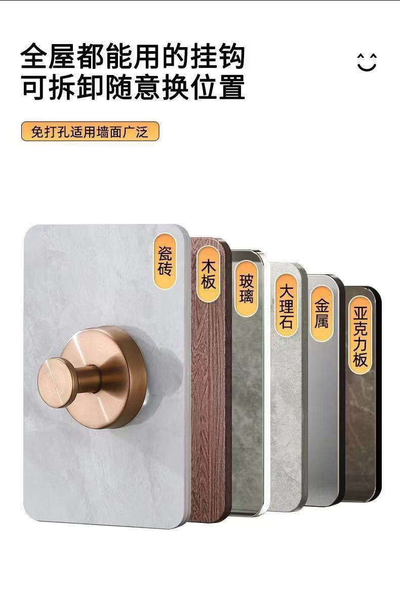 跨境不锈钢吸盘挂钩强力无痕免打孔厨房卫生间浴室壁挂收纳衣钩详情7