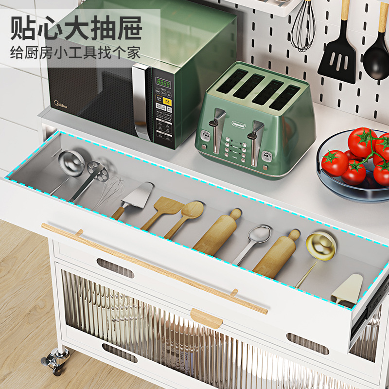 Wholesale Living Room Storage Storage Side Cabinet Cavity Plate Storage Shelf Can Be Moved Against The Wall Cabinet Kitchen Tableware Storage Specification drawing