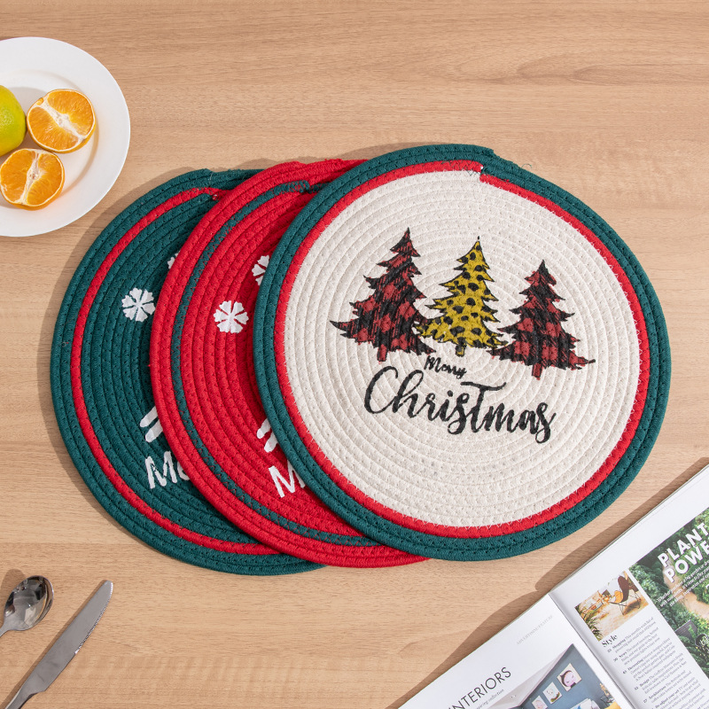 Wholesale Of Handmade Cotton Rope Woven Tablecloths, Heat Insulation Pads And Table Mats For European, American And Japanese Hotels, Western Restaurants And Home Furnishings