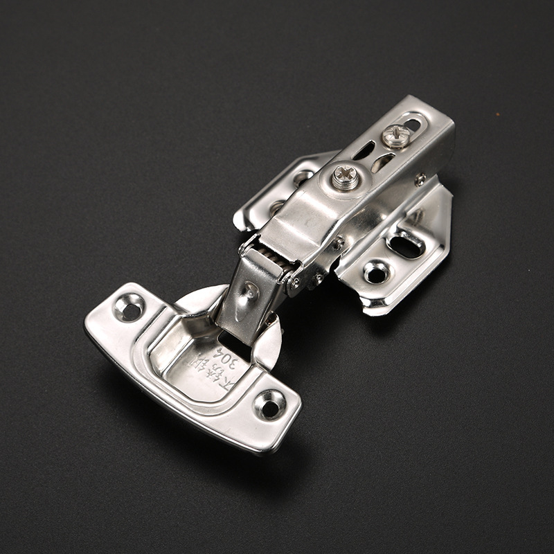 Factory direct sales of 1.5mm stainless steel hinge wardrobe door and cabinet door damping buffer 304 silent hinge Specification image
