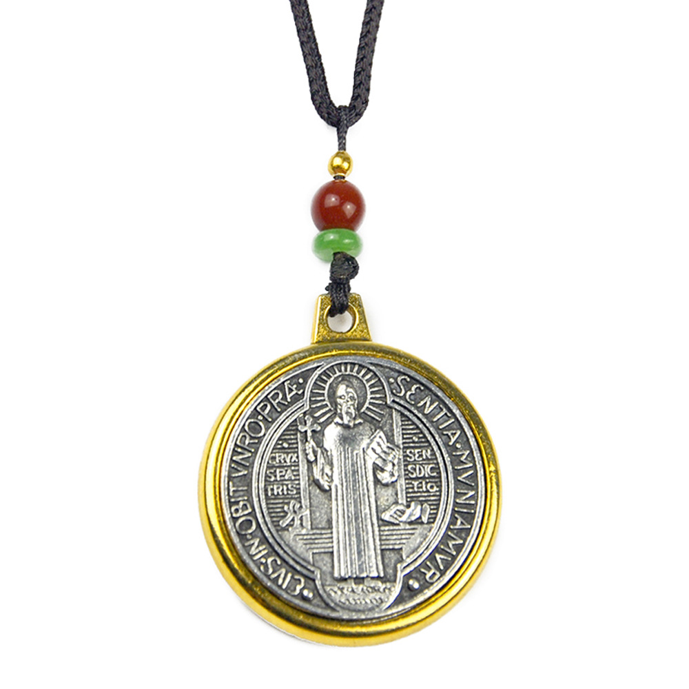 Wholesale of international trade European and American holy image pendants, simple alloy hanging ornaments, Saint Benedict from Nucia, cross-border e-commerce jewelry Specification image