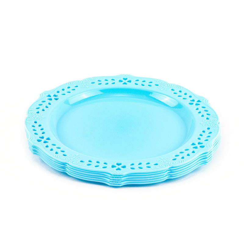 Manufacturers Wholesale Round Plastic Plate Home Cake Bread Dessert Display Plate Fruit Multicolor Desktop Storage Tray Item Picture