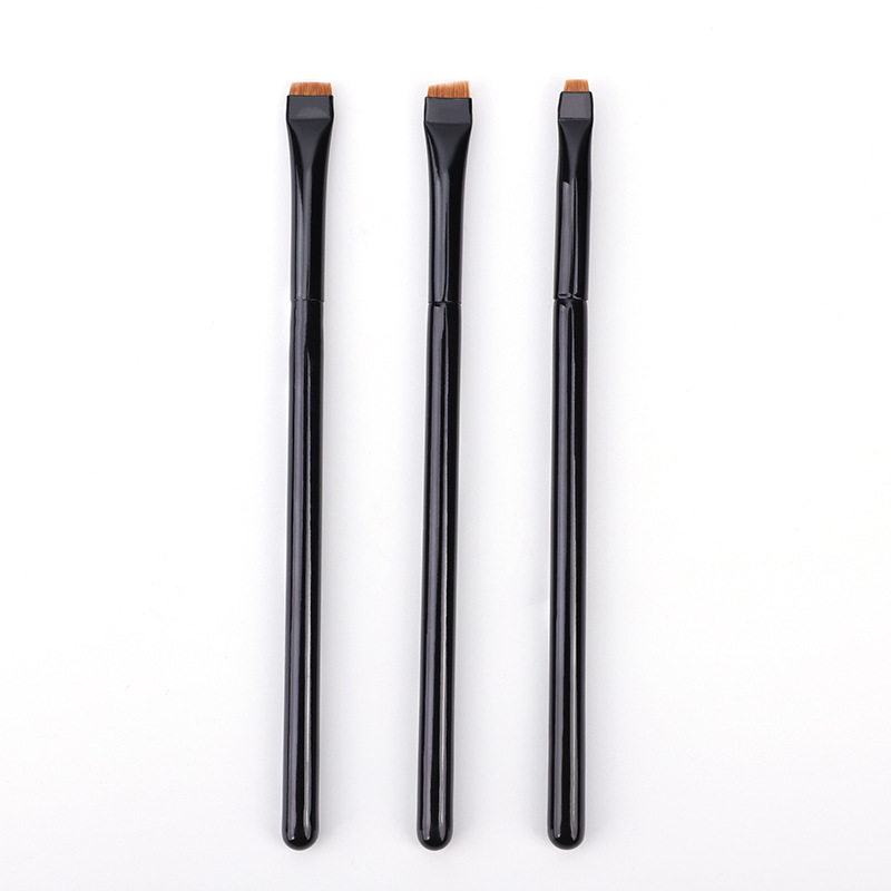 Yellow Wolf tail hair, blade, straight head eyeliner brush, eyebrow brush, large and small blade, millimeter-level eyeshadow brush, animal hair makeup brush Item Picture