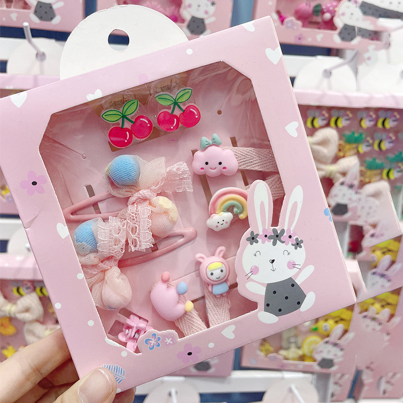 New Children's Set Hair Accessories Cute Baby Hair Clip Korean Princess Cute Bow Hair Clip details Picture