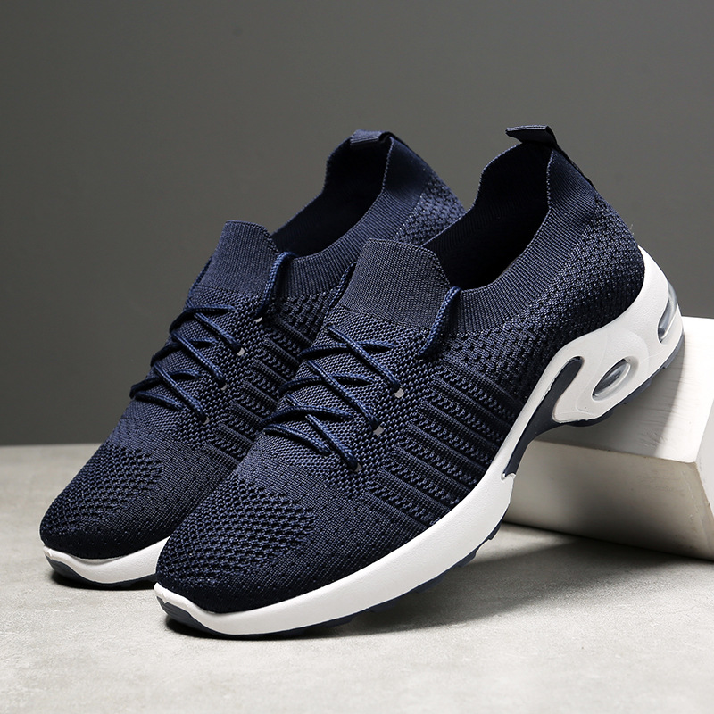 The manufacturer can customize sports shoes, men's woven mesh shoes, breathable casual running shoes, anti-slip soft soles and fashionable ones