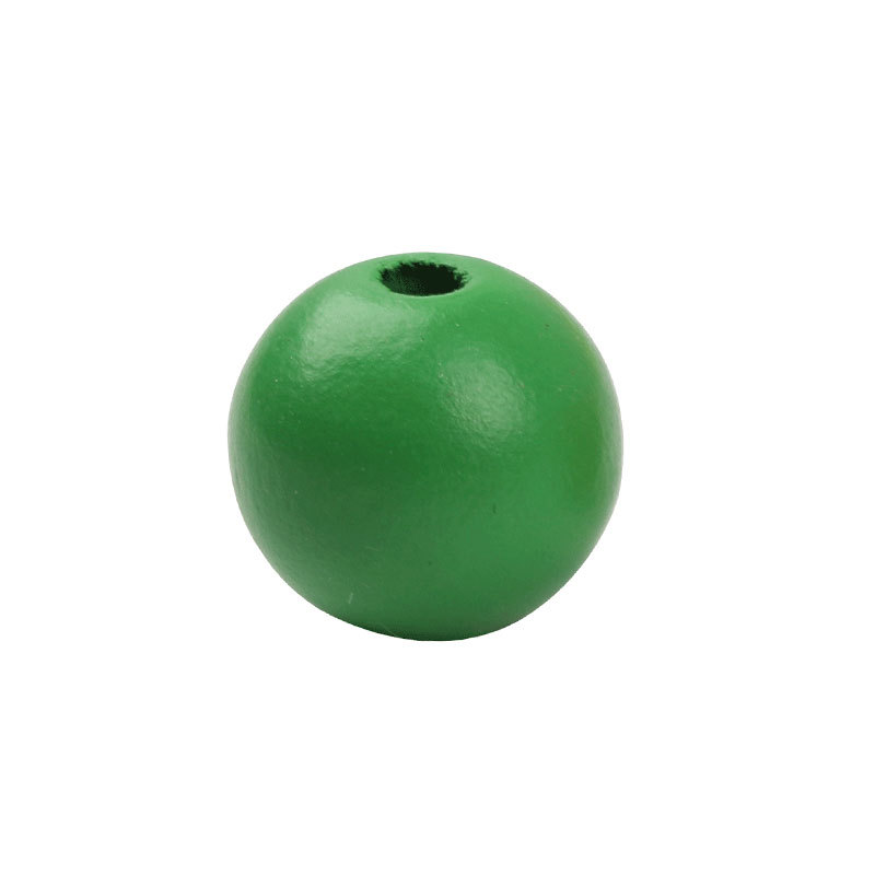 16MM eco-friendly water-coated wood beads in stock, diy colored wood beads, loose beads, children's educational toys, round wood beads Item Picture