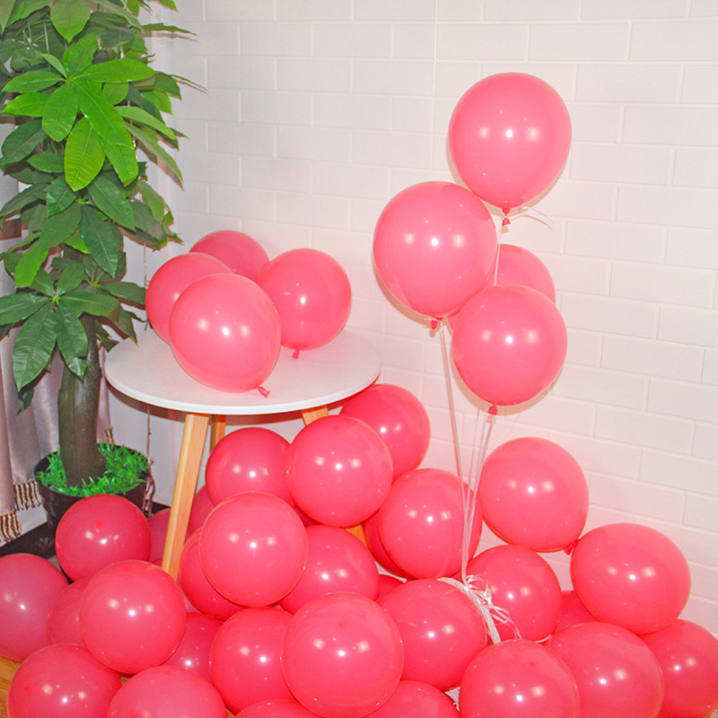 生日派对装饰加厚糖果10寸2.2克乳胶马卡龙色气球结婚房场景布置详情图4
