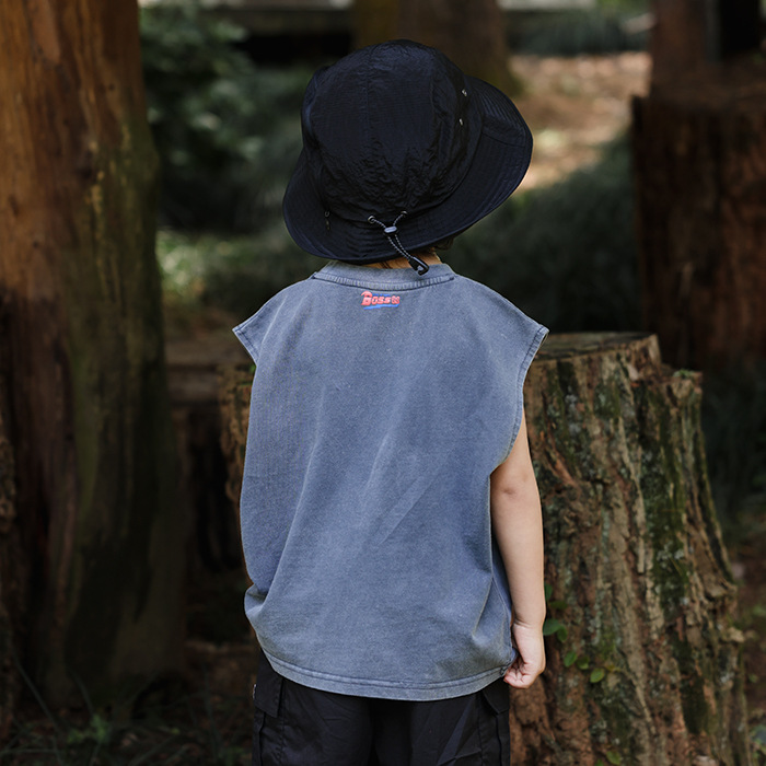 Children's summer cool stir-fried salt vest for boys 2024 summer new boys sleeveless vest T-shirt Baby top details Picture