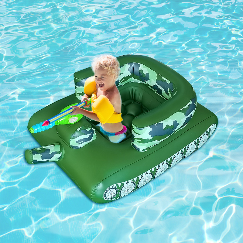 跨境新款 水上充气喷水坦克儿童喷水车 泳池戏水座圈喷水坦克详情图2