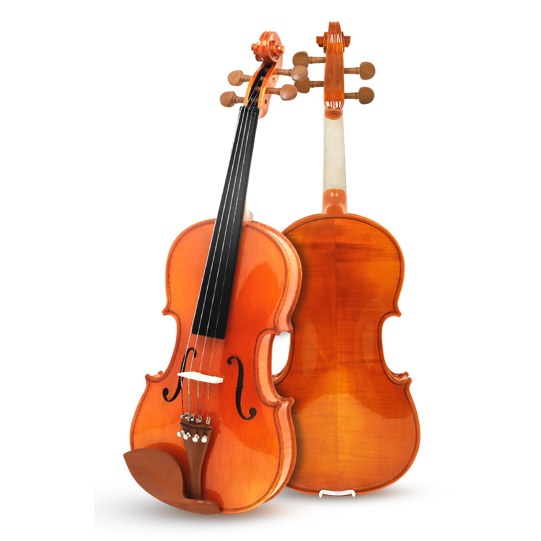 Wholesale handmade maple violin AV-609 natural tiger-patterned jujube wood violin for children and adults 4/4 popular violin Specification image