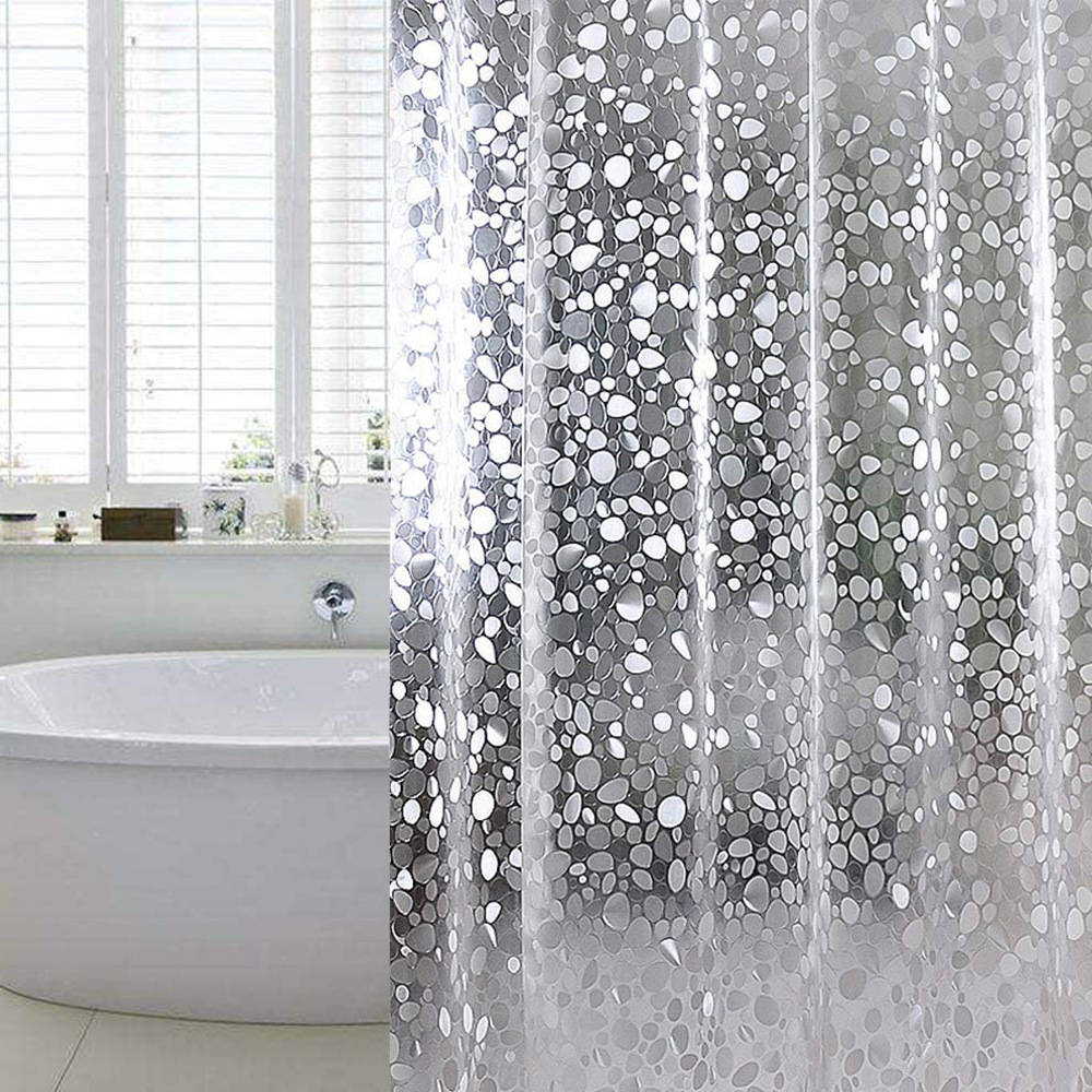 Factory goods through Amazon 3d bathroom curtain PVC waterproof shower curtain cobblestone curtain bathroom door curtain spot wholesale Application Scenario