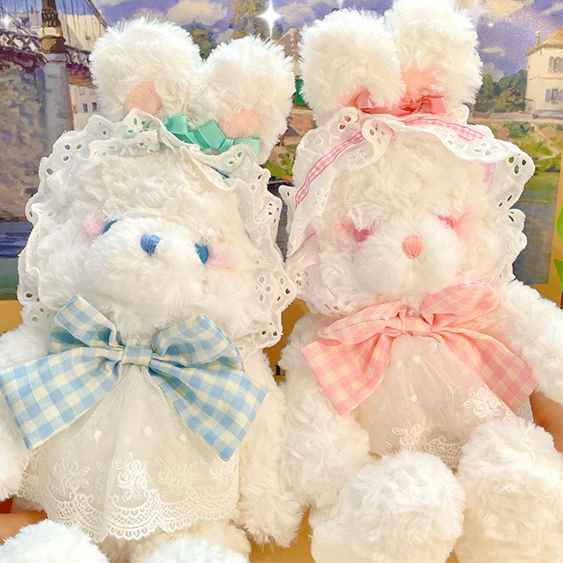 A variety of Lolita rabbit plush toys, bear dolls, birthday gifts for girls, wedding and celebration dolls, and throw pillows details Picture