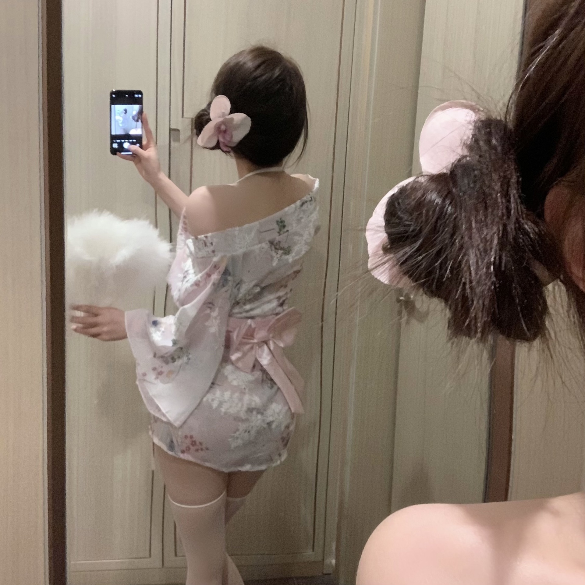 Sexy and romantic underwear that doesn't miss the night, pure desire Japanese-style printed kimono uniform set, no need to take off pajamas, tempting qqny details Picture