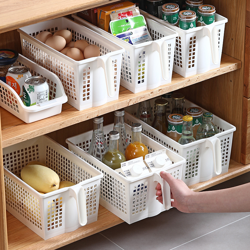 Japanese Hollow Storage Basket Household Refrigerator Storage Box Kitchen Sundries Snacks Storage Basket Desktop Storage Basket Specification drawing