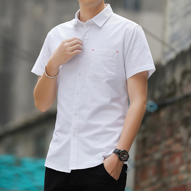 Men's pure cotton short-sleeved shirt 2025 Summer new washed all-cotton casual and versatile shirt for young men Application Scenario