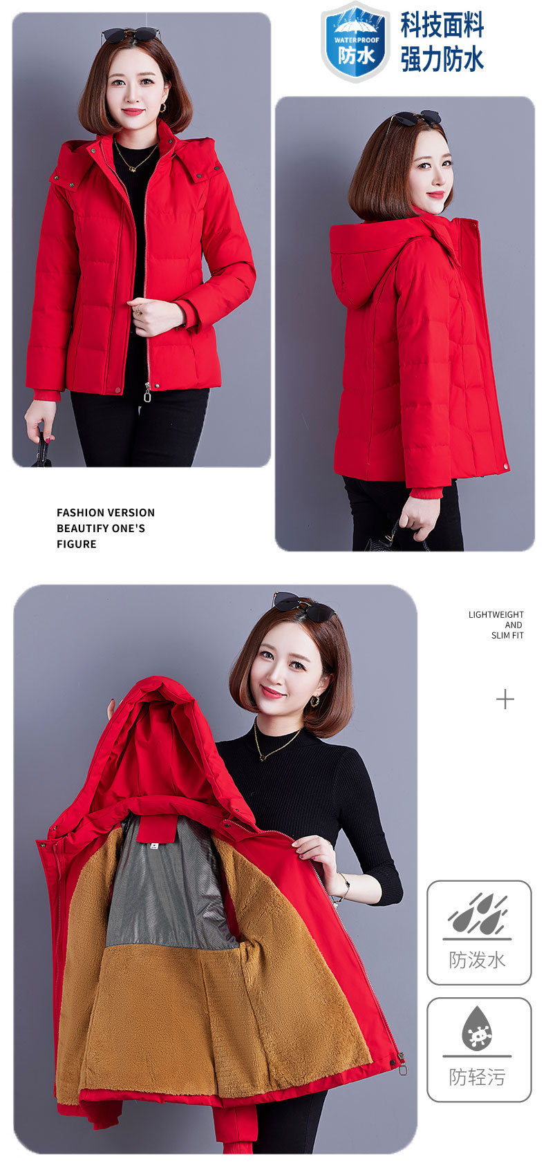 High-end short white duck down jacket for women, a new bestseller in 2025, is a winter coat for petite women with added down and thick layers pic 18