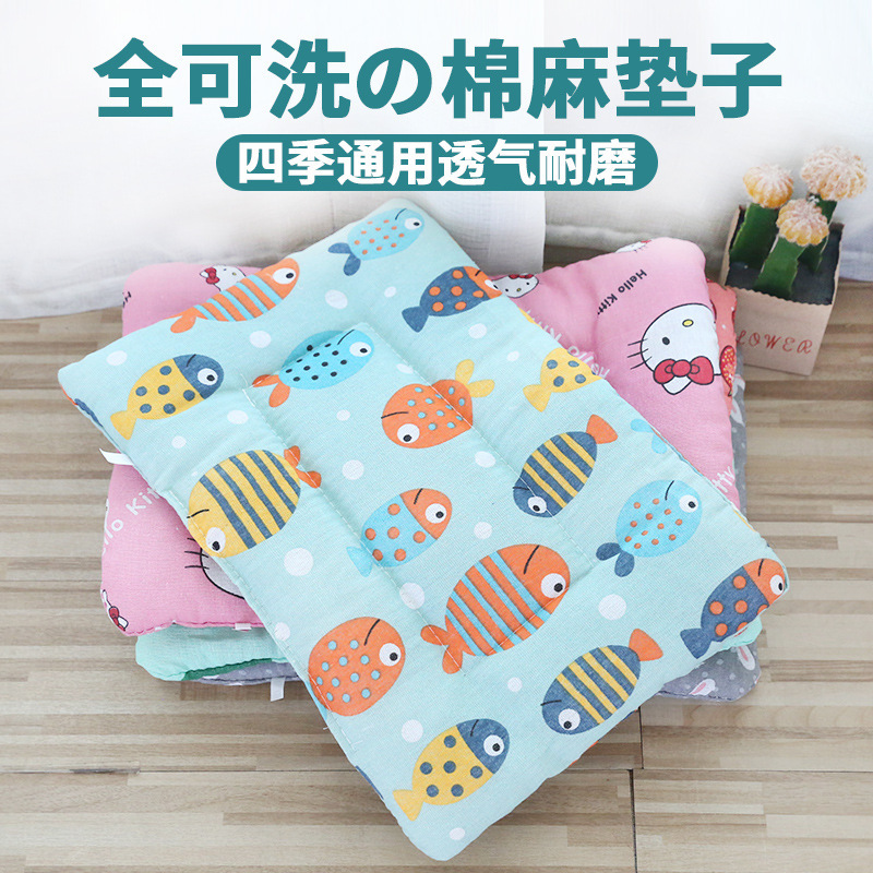 Pet litter Four seasons all-purpose breathable wear-resistant cat mat Comfortable soft linen dog seat mat Pet litter full figure