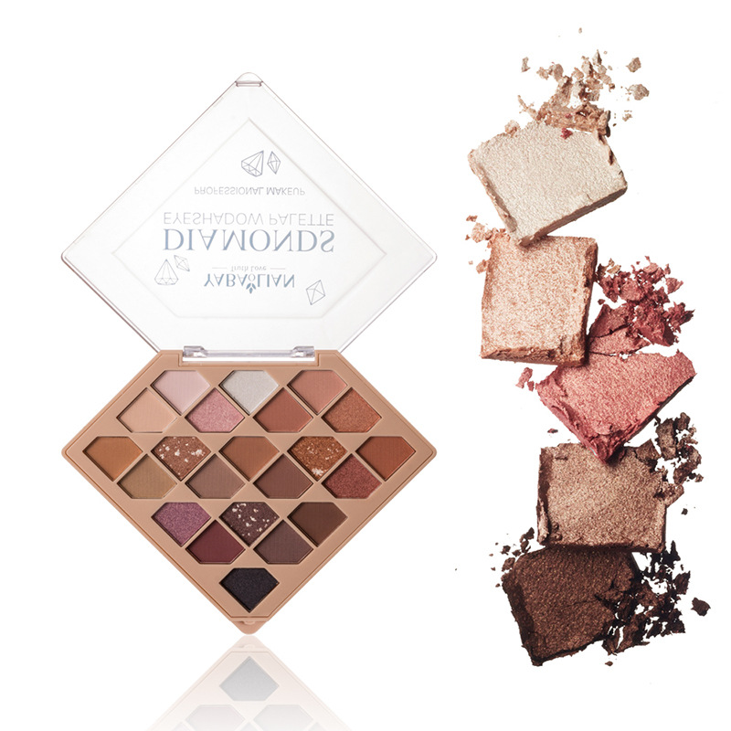 Yabolian Earth Color Eyeshadow Tray 22 Color Matte Pearl Glitter Glitter Waterproof Novice Niche Makeup Eyeshadow Tray Application Scenario