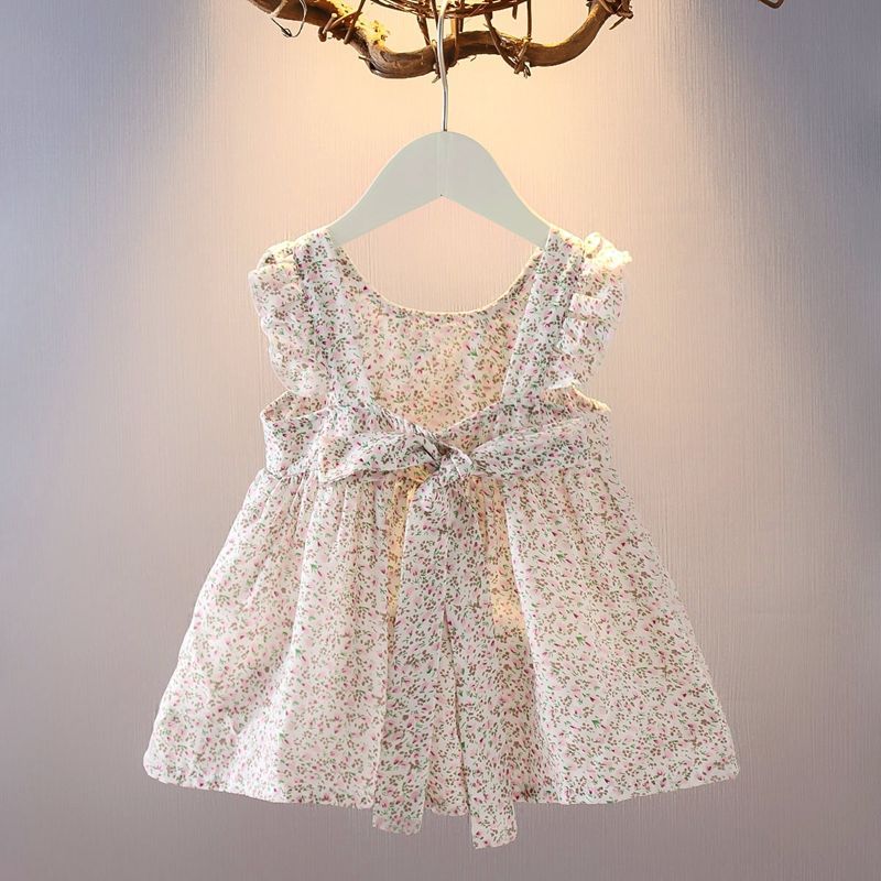 Internet-famous baby Instagram summer dresses, girls' floral print dresses, children's princess dresses, girls' summer dresses Specification image