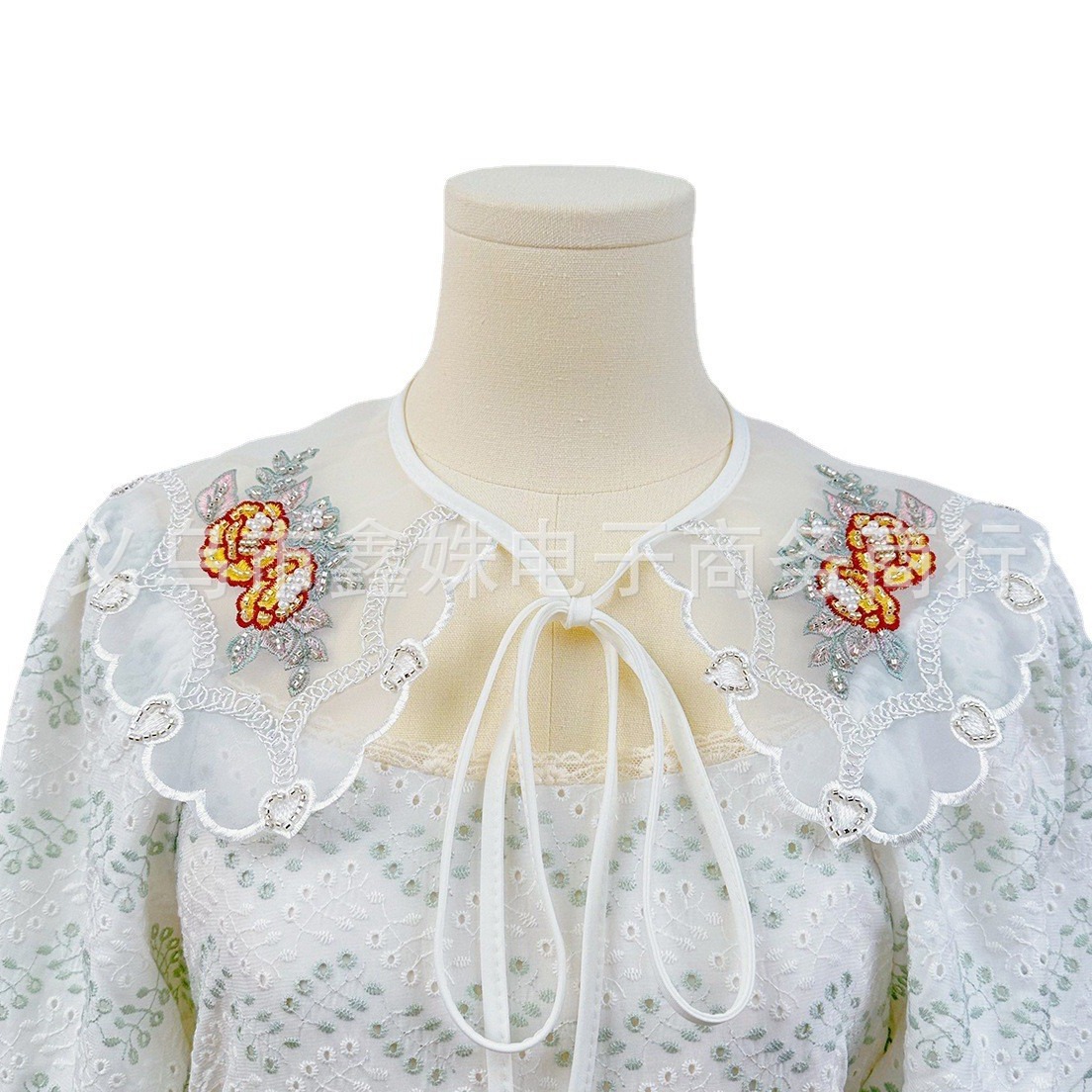 Embroidered beaded, beaded, embroidered women's collars, clothing accessories and decorations Specification image