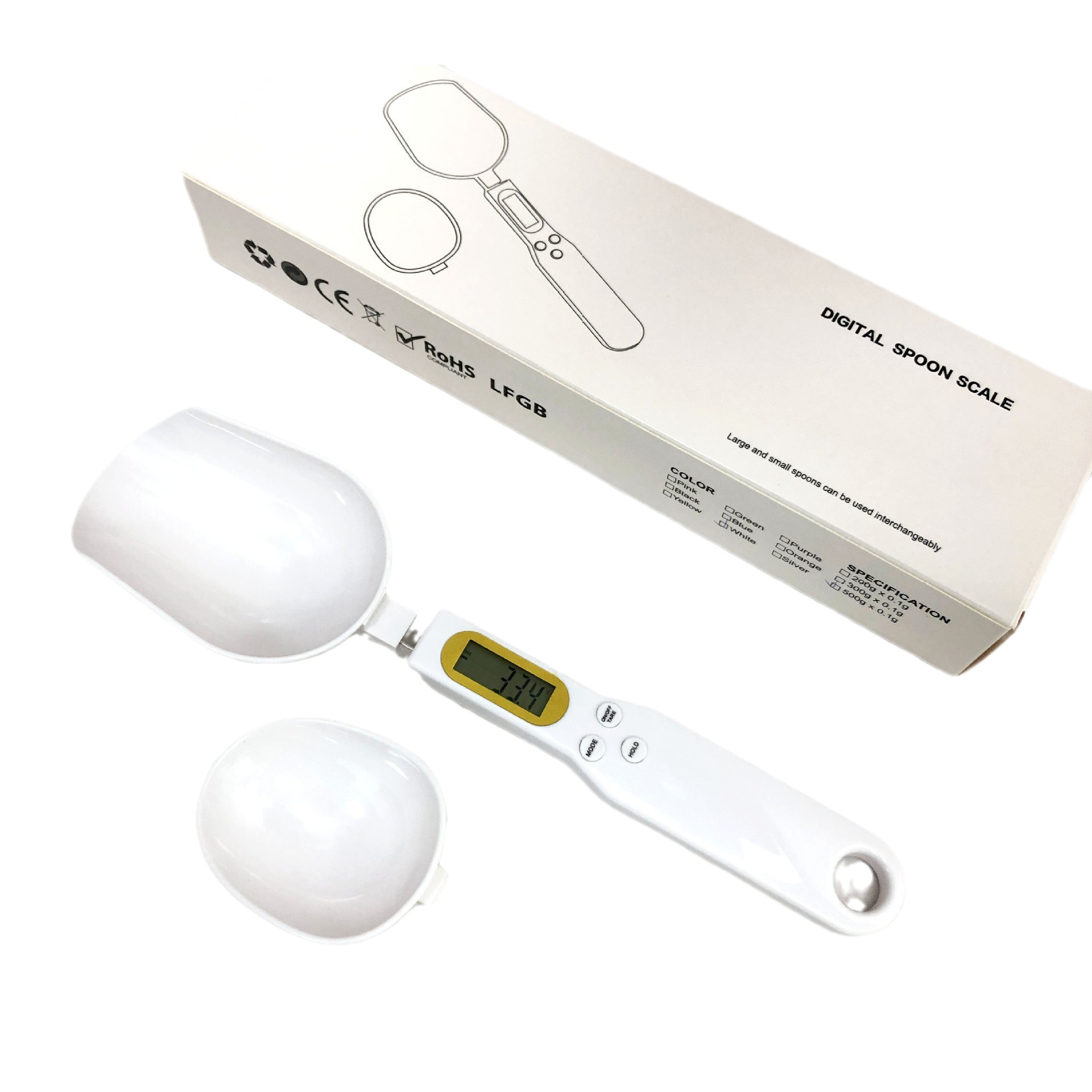 Portable Handheld Electronic Scale 500G Household Kitchen Electronic Ingredients Scale Spoon Scale Food Wholesale Manufacturers Item Picture