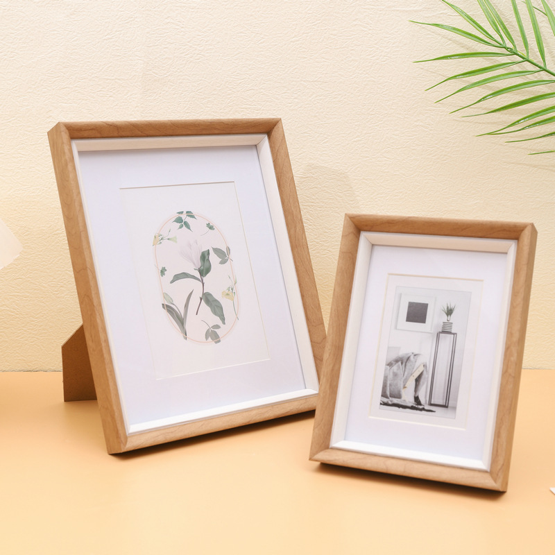 MDF密度板相框摆台相架来样定制加工卡纸框组合摆台