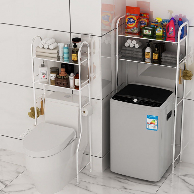 Toilet rack, bathroom non-drilling, washing machine storage, wall-mounted bathroom, toilet, washroom, basin rack wholesale