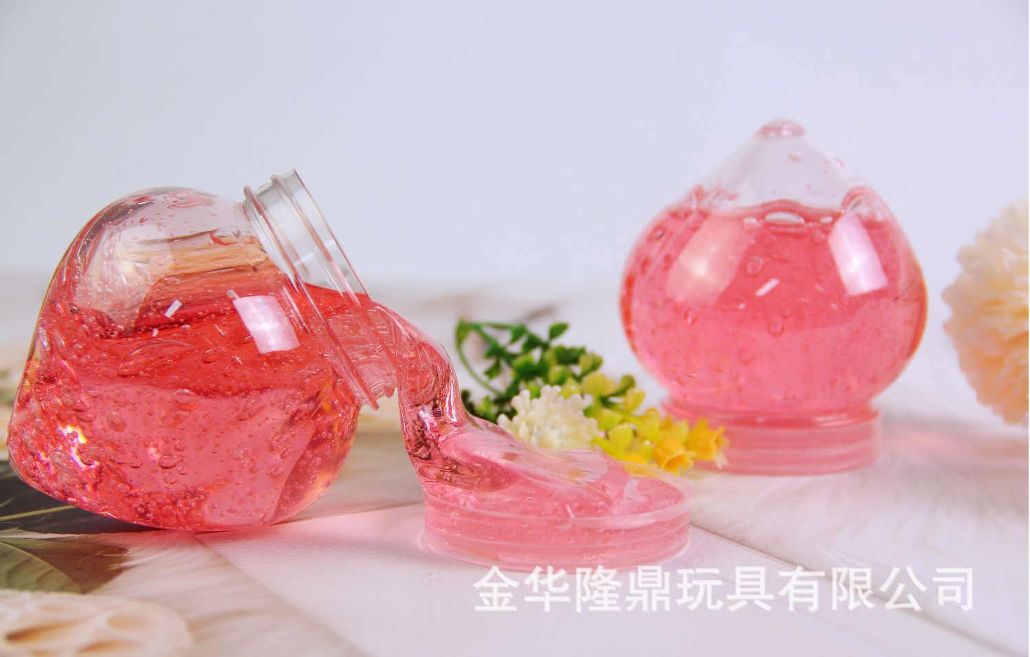 Peilebao factory direct sale transparent peach foaming glue crystal mud non-sticky hand pressure-relieving diy toys Specification image